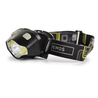 COB LED + LED čelovka P3536, 220 lm, 100 m, 3× AAA