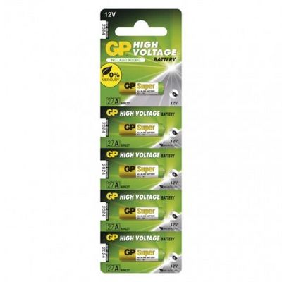 Alkalická speciální baterie GP 27AF (MN27, V27GA) 12 V - 5Ks