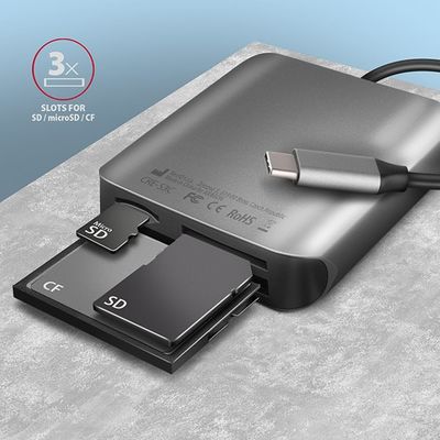 AXAGON CRE-S3C SuperSpeed USB-C UHS-II čtečka