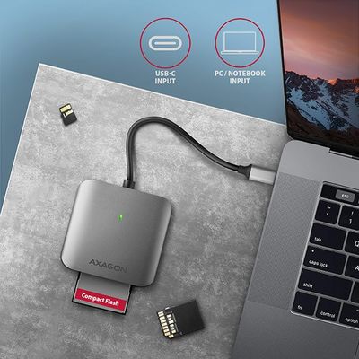 AXAGON CRE-S3C SuperSpeed USB-C UHS-II čtečka