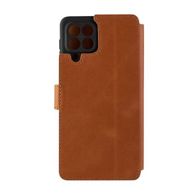 Kožené pouzdro typu kniha FIXED ProFit pro Samsung Galaxy M53 5G, hnědé