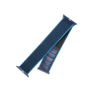 Nylonový řemínek FIXED Nylon Strap pro Apple Watch 38/40/41 mm, šedomodrý