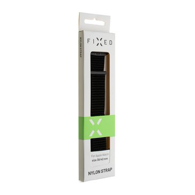 Nylonový řemínek FIXED Nylon Strap pro Apple Watch 38/40/41 mm, temně šedý