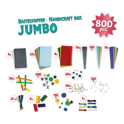 Lena Kreativní kufřík Jumbo modrý 800 ks