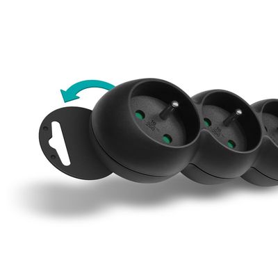 Connect IT prodlužovací kabel 230 V, 3 zásuvky, 1,5m, s vypínačem (černý)