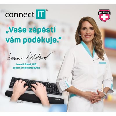 Connect IT CI-499 zápěstní opěrka před klávesnici z paměťové pěny