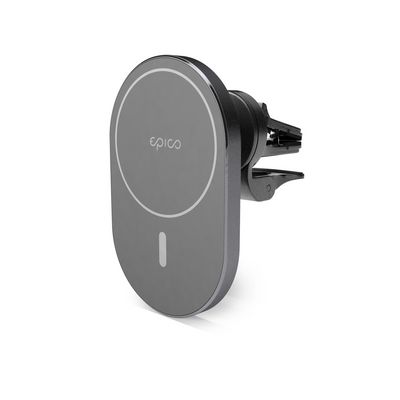 Epico Ellipse bezdrátová autonabíječka 15W s podporou uchycení MagSafe a s adaptérem v balení - vesmírně šedá