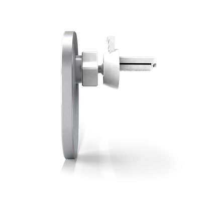 Epico Ellipse bezdrátová autonabíječka 15W s podporou uchycení MagSafe a s adaptérem v balení - bílo-stříbrná