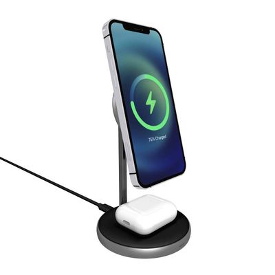 Epico 2in1 bezdrátová nabíječka s podporou uchycení MagSafe s adaptérem v balení