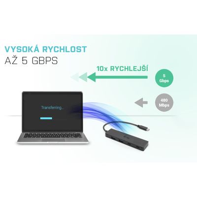 i-tec USB-C Metal HUB 2x USB 3.0 + 2x USB-C