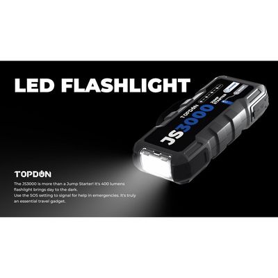 TOPDON Car Jump Starter JumpSurge 3000, 24000 mAh
