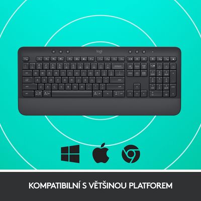 Logitech Signature K650 Wireless grafitová