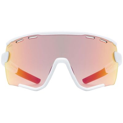 Sluneční brýle UVEX SPORTSTYLE 236 S SET WHITE MAT / MIRROR RED (CAT. 2) + CLEAR (CAT. 0)
