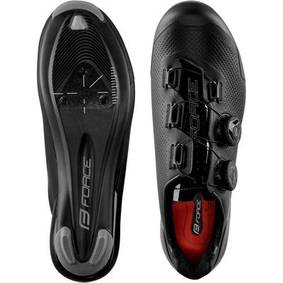 FORCE tretry ROAD WARRIOR CARBON, černé vel.42