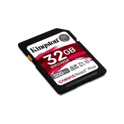 KINGSTON SDHC 32GB Canvas React Plus UHS-II V90 (čtení/zápis: 300/260MB/s)