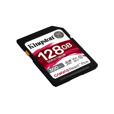 KINGSTON SDXC 128GB Canvas React Plus UHS-II V90 (čtení/zápis: 300/260MB/s)