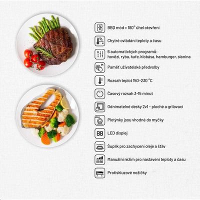 Lauben Contact Grill Deluxe 2000ST - kontaktní gril