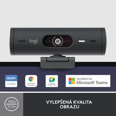Logitech BRIO 500, Full HD webcam, graphite