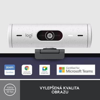 Logitech BRIO 500, Full HD webcam, off-white