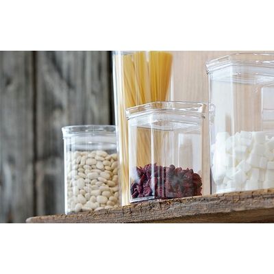 KELA Dóza hranatá skladovací plast JULE, 1,2 l