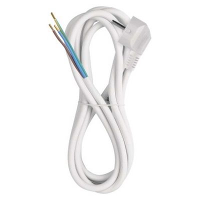 Flexo šňůra PVC 3× 1,5mm2, 3m, bílá