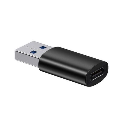 Baseus Ingenuity mini OTG adaptér USB-A 3,1A samec na USB-C samice, černá