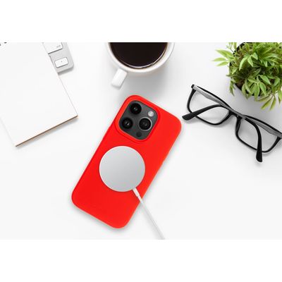 Zadní kryt FIXED MagFlow s podporou MagSafe pro Apple iPhone 14 Pro Max, červený