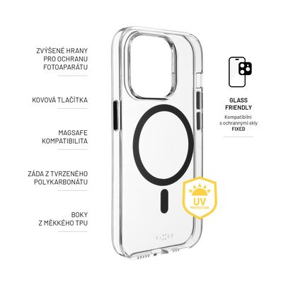 Zadní kryt FIXED MagPurity s podporou Magsafe pro Apple iPhone 14 Pro, čirý