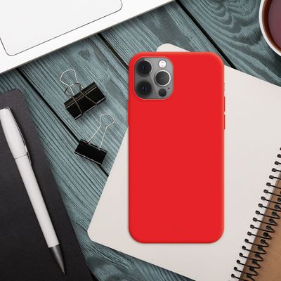 Zadní pogumovaný kryt FIXED Story pro Apple iPhone 14, červený
