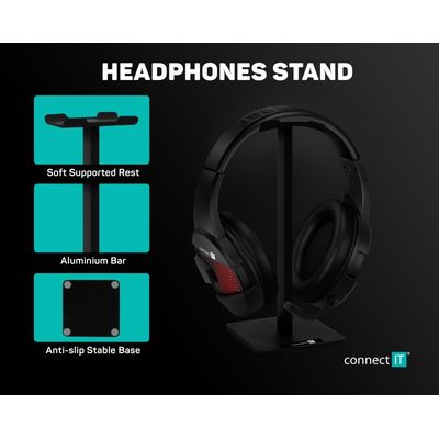 CONNECT IT Stand-It stojánek na sluchátka, černý
