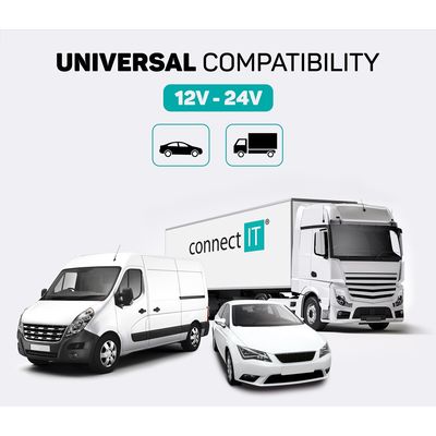 Connect IT InCarz PD + QC 3.0 nabíječka do auta, 1x USB-A + 1x USB-C