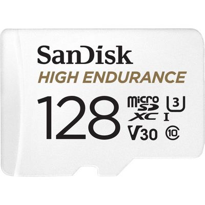 SanDisk High Endurance microSDXC 128GB 100MB/s UHS-I U3 Class 10 + Adaptér