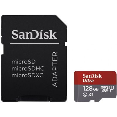 SanDisk Ultra microSDXC 128GB 140 MB/s UHS-I U1 Class 10 + Adaptér