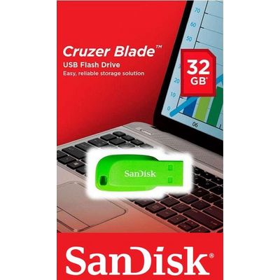 SanDisk Cruzer Blade 32GB USB 2.0 elektricky zelená