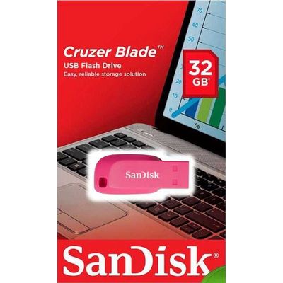 SanDisk Cruzer Blade 32GB USB 2.0 elektricky růžová