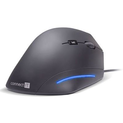 Connect IT CMO-2500-BK ergonomická vertikální optická myš, černá