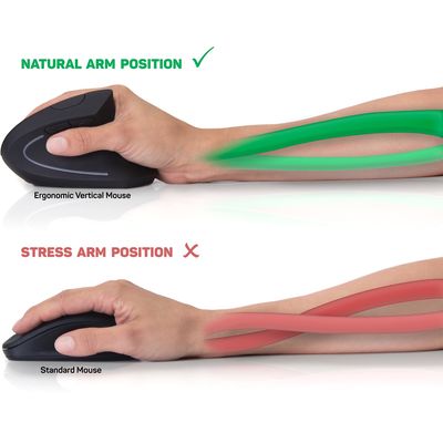 Connect IT CMO-2500-BK ergonomická vertikální optická myš, černá
