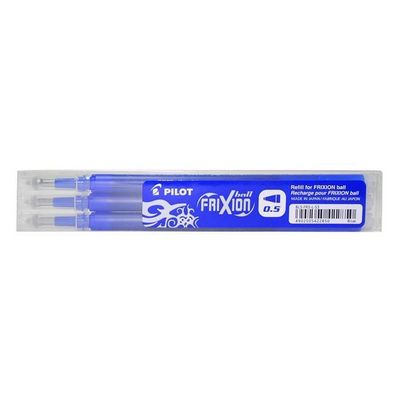 PILOT Náplň do rolleru Frixion, modrá, 0,5mm, vymazatelná, 3ks