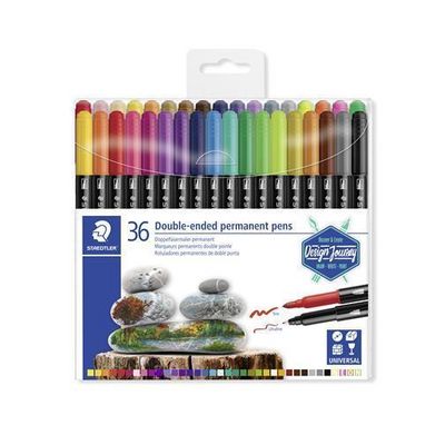 STAEDTLER Permanentní popisovače Twin-tip, 36 barev, 0,4/2,0 mm, oboustranné 3187 TB36