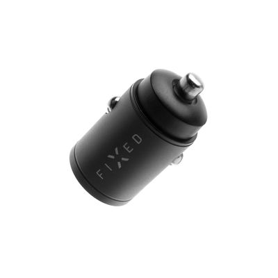 Autonabíječka FIXED s 2xUSB-C výstupem v miniaturním provedení, podpora PD, 30W, černá
