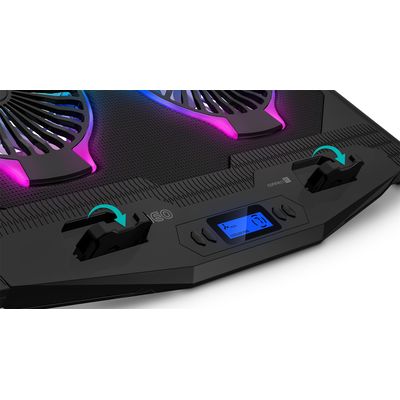 Connect IT NEO RGB chladicí podložka pod notebook, černá