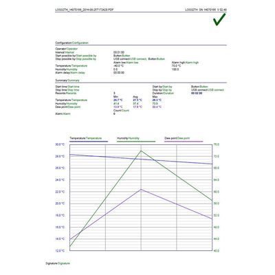 TFA 31.1054 - Datalogger pro měření teploty a vlhkosti s PDF výstupem a připojením USB - LOG32 TH