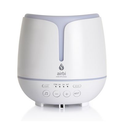 Aroma difuzér s bluetooth reproduktorem a osvětlením Airbi SONIC - bílý
