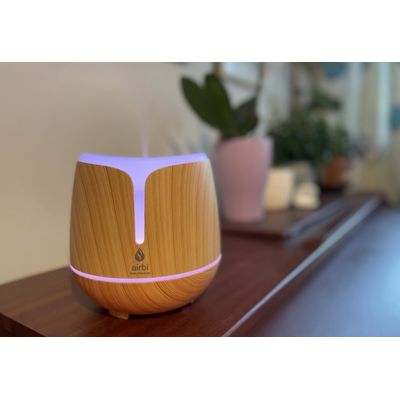 Aroma difuzér s bluetooth reproduktorem a osvětlením Airbi SONIC - světlé dřevo