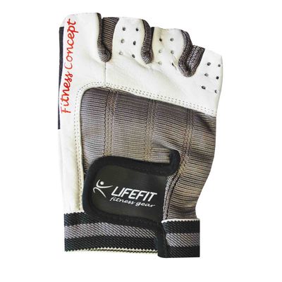 Fitness rukavice LIFEFIT PRO, vel.S, bílé