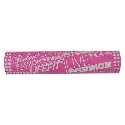 Podložka LIFEFIT YOGA MAT TPE, 183x61x0,4cm, růžová