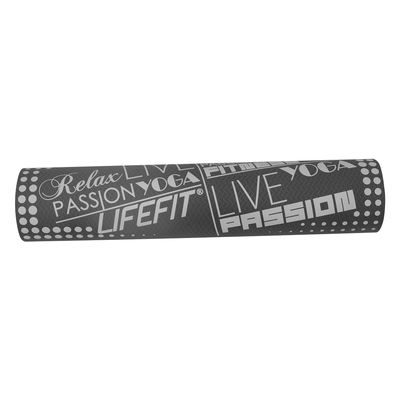 Podložka LIFEFIT YOGA MAT TPE, 183x61x0,5cm, dvouvrstvá, zeleno-šedá