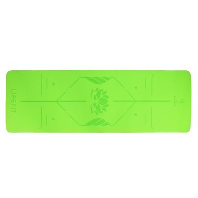 Podložka LIFEFIT YOGA MAT LOTOS DUO, 183x58x0,6cm, zelená