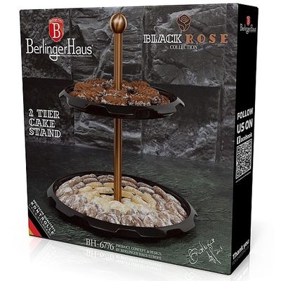 BerlingerHaus Etažér dvoupatrový Black Rose Collection