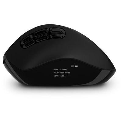 CONNECT IT FOR HEALTH DualMode bezdrátová ergonomická myš s LCD displejem, ČERNÁ